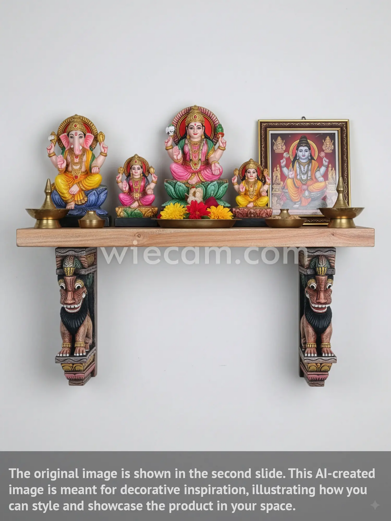 Handmade Yaazhi Wooden Wall Brackets – Ancient Pair, 12