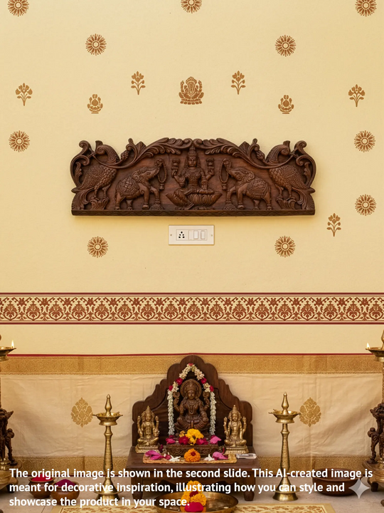 Elegant Goddess Gajalakshmi Panel 36"