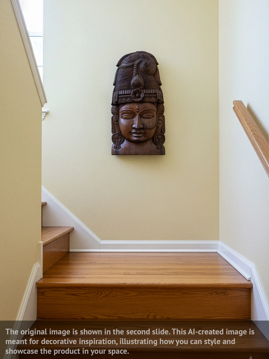 3Ft Goddess Lakshmi Head Wall Mount