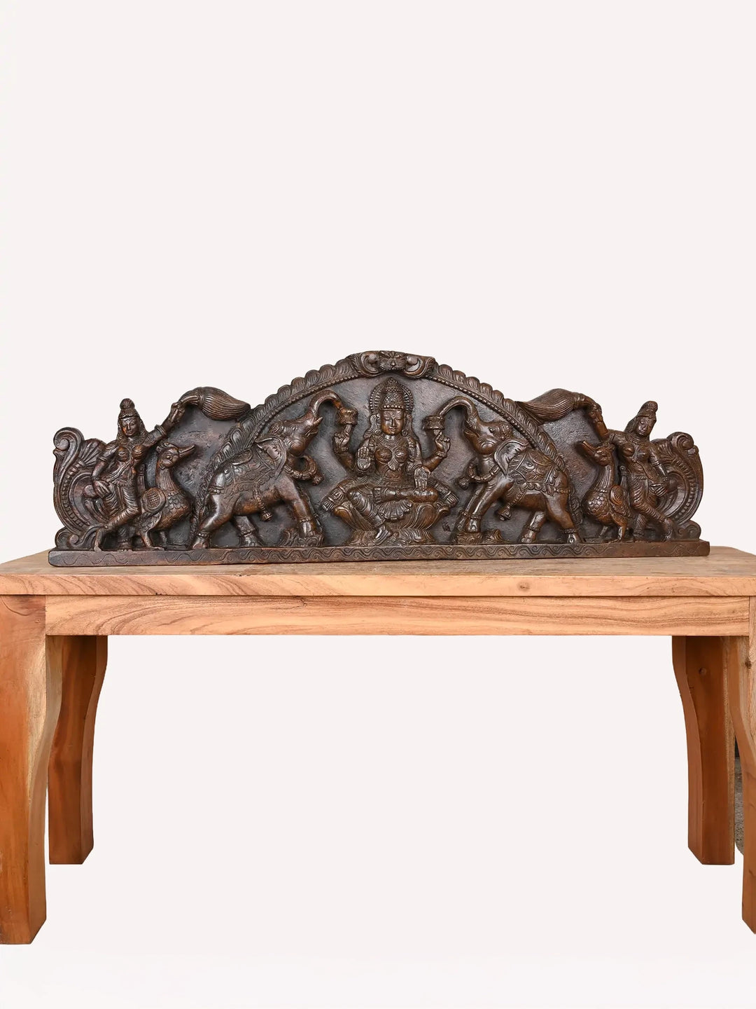 Gajalakshmi wooden panel 