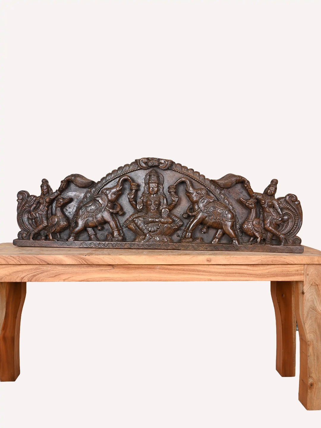 Gajalakshmi wooden panel 