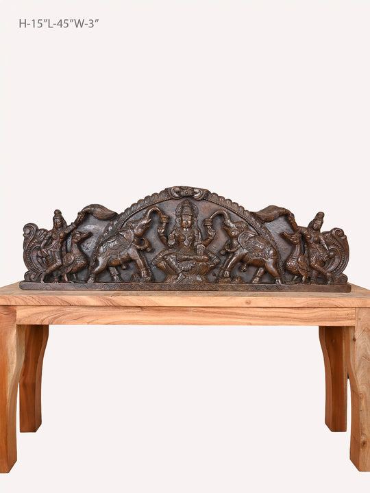 Gajalakshmi wooden panel 