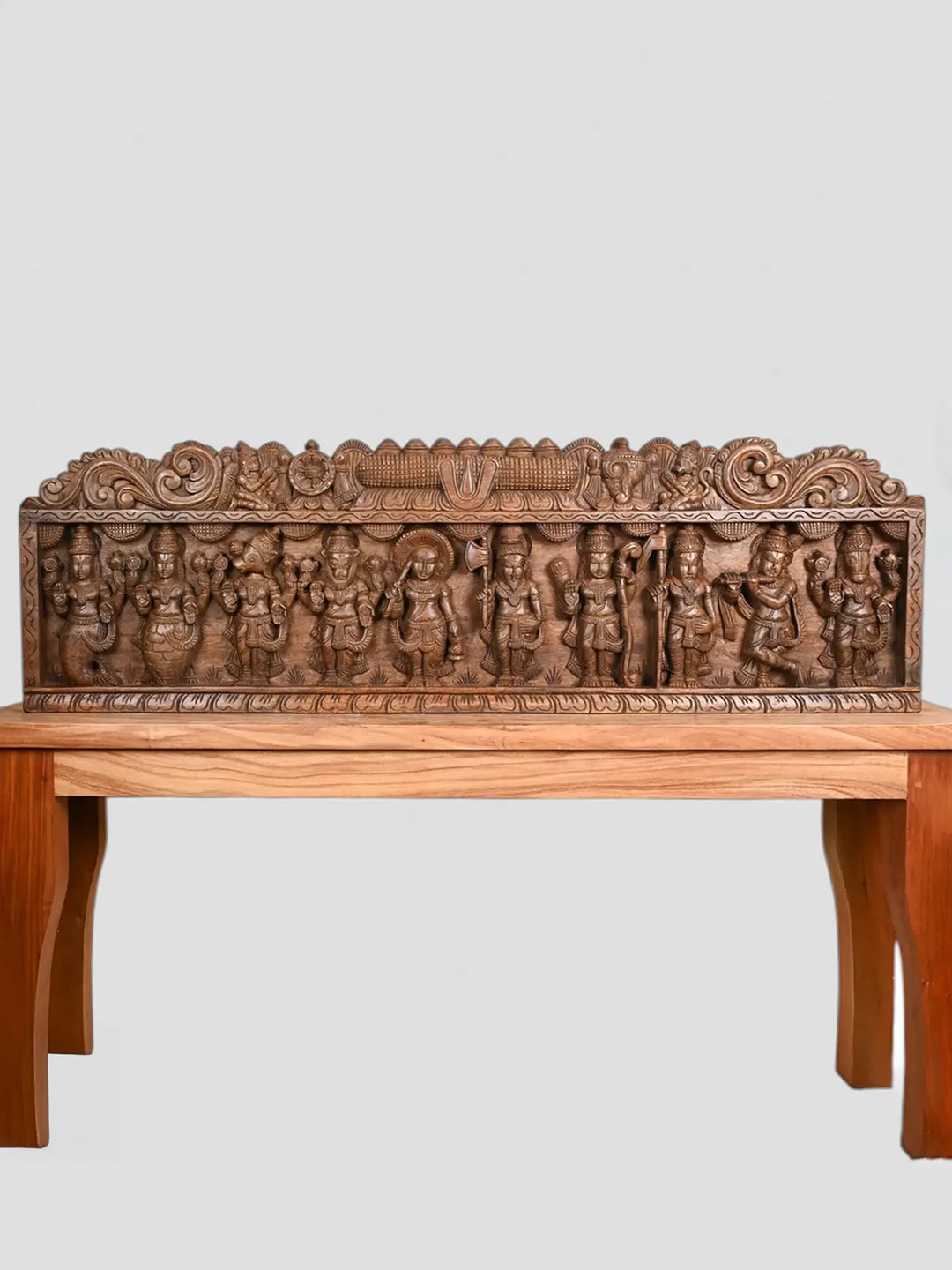 Wooden Dasavatara panel