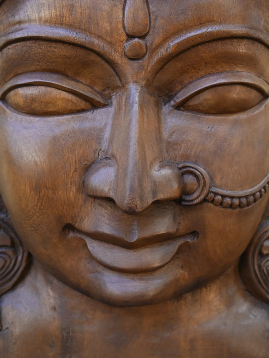 3Ft Goddess Lakshmi Head Wall Mount