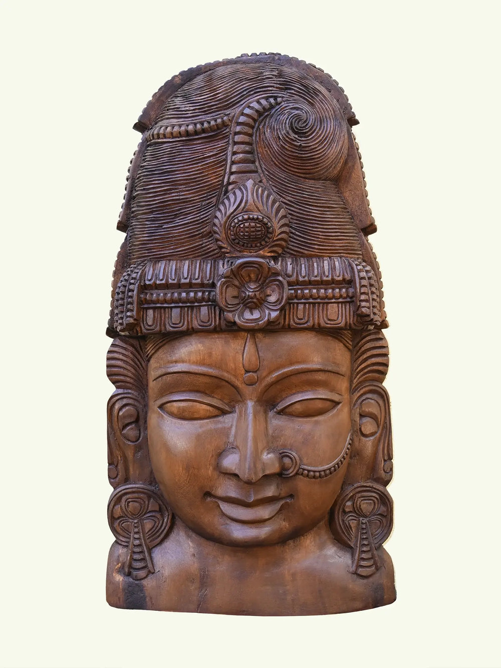 Goddess Lakshmi wooden wall mount