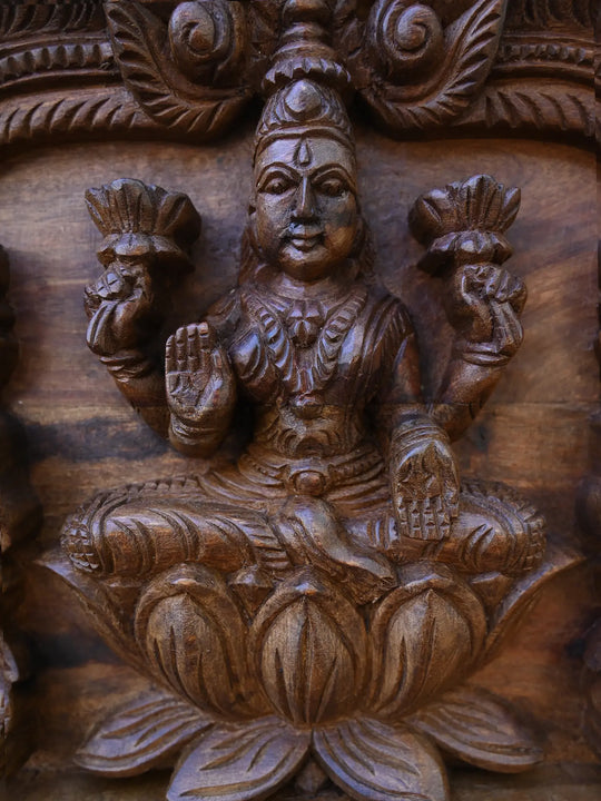 God Lakshmi With Kamadhenu Panel 36"