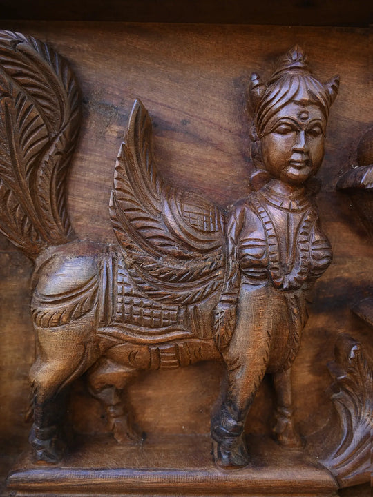 God Lakshmi With Kamadhenu Panel 36"
