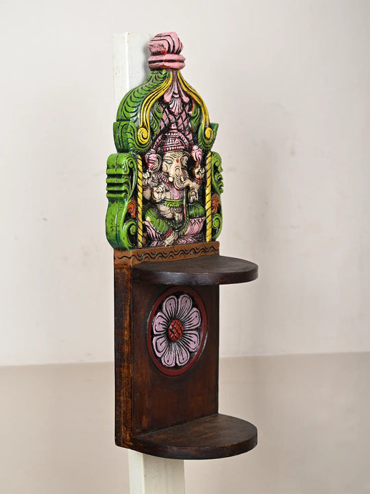 Bharma Teak Wood Wall Mount Lord Ganesha