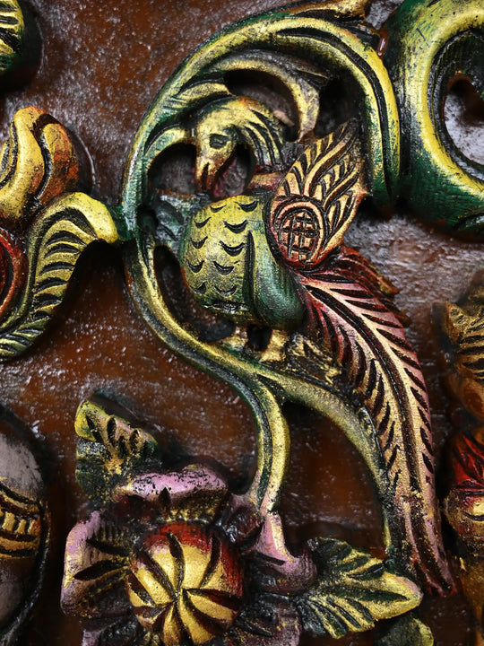 Divine Carving Of Gajalakshmi Panel 41"
