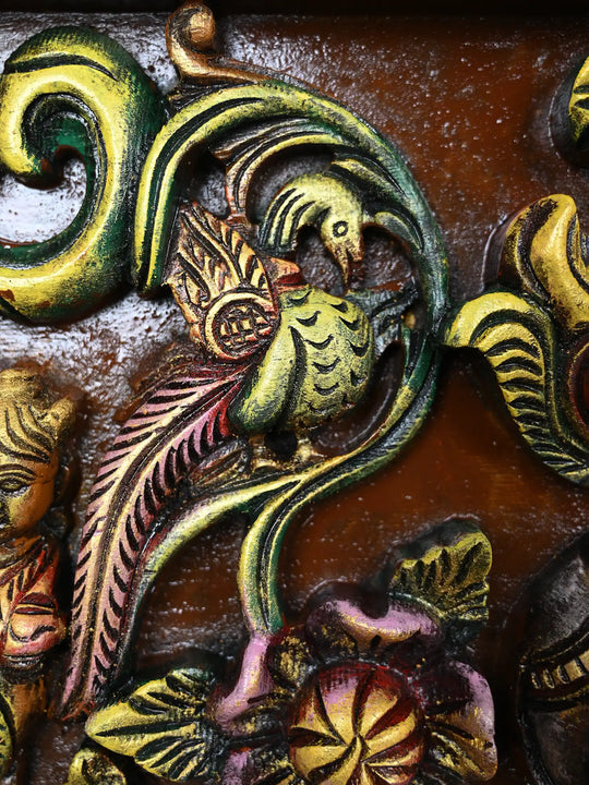 Divine Carving Of Gajalakshmi Panel 41"