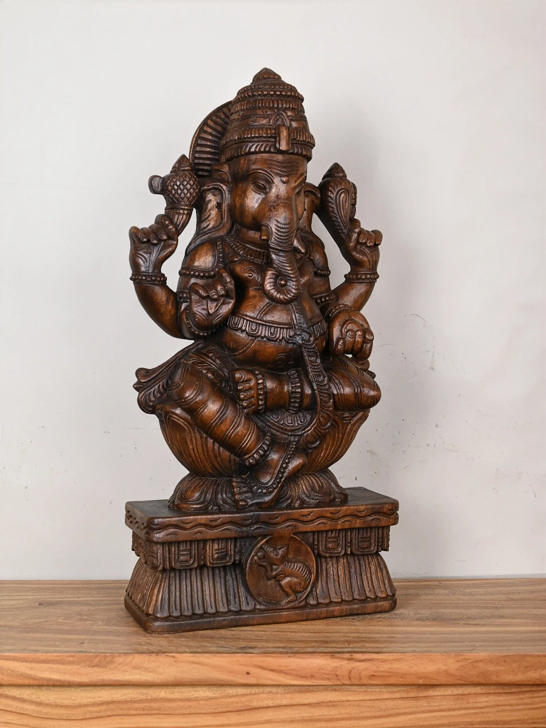 2ft wooden Lord Ganesh Idol