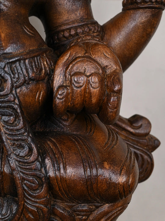 2ft wooden Lord Ganesh Idol