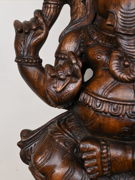 2ft wooden Lord Ganesh Idol