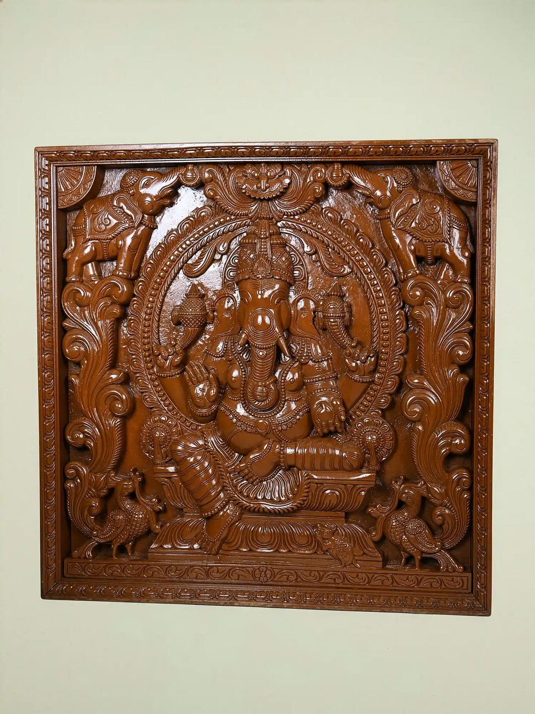 Wooden panel of Lord Ganesha