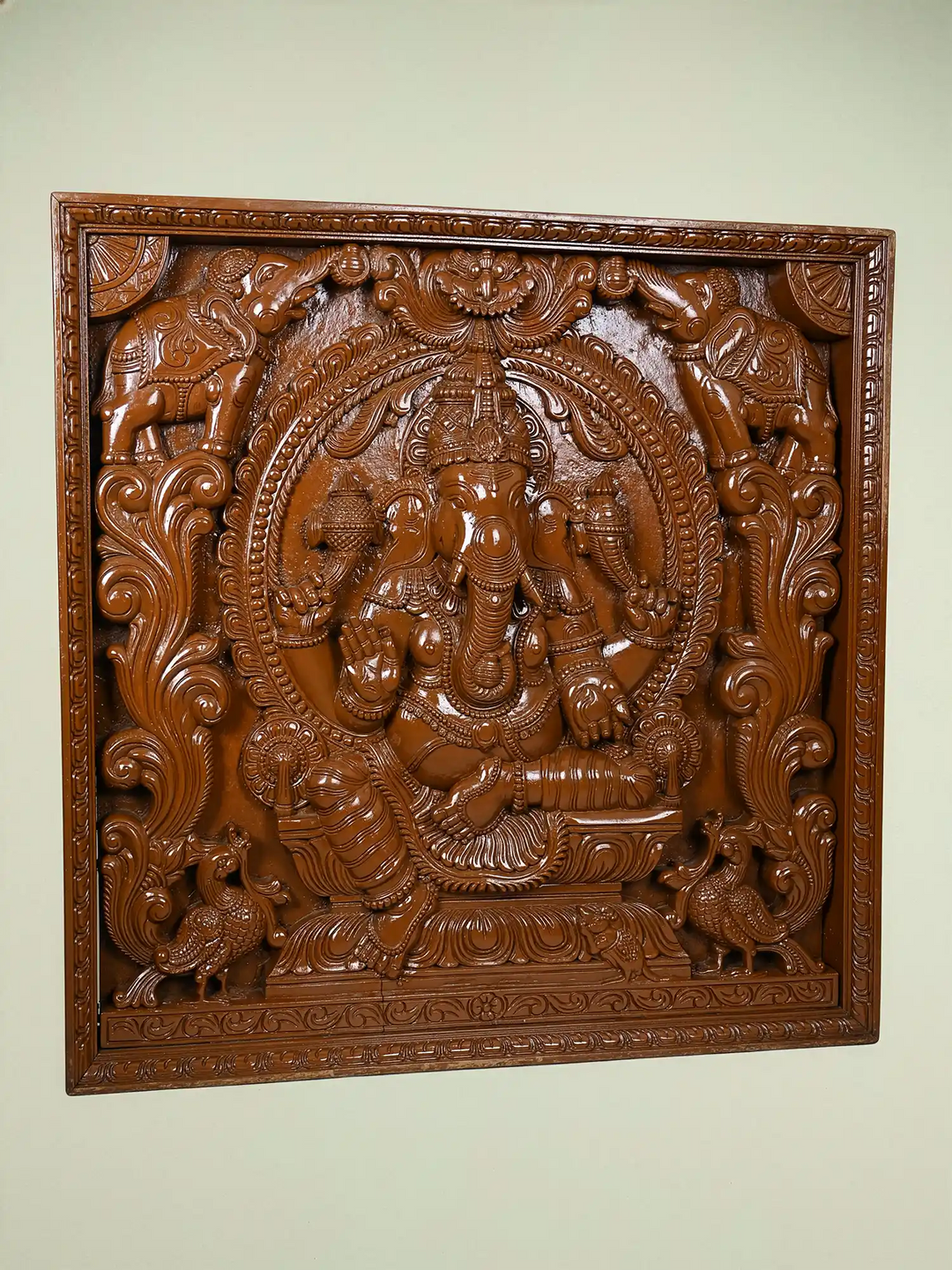 Wooden panel of Lord Ganesha