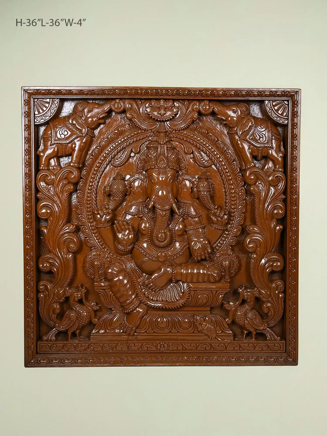 Wooden panel of Lord Ganesha