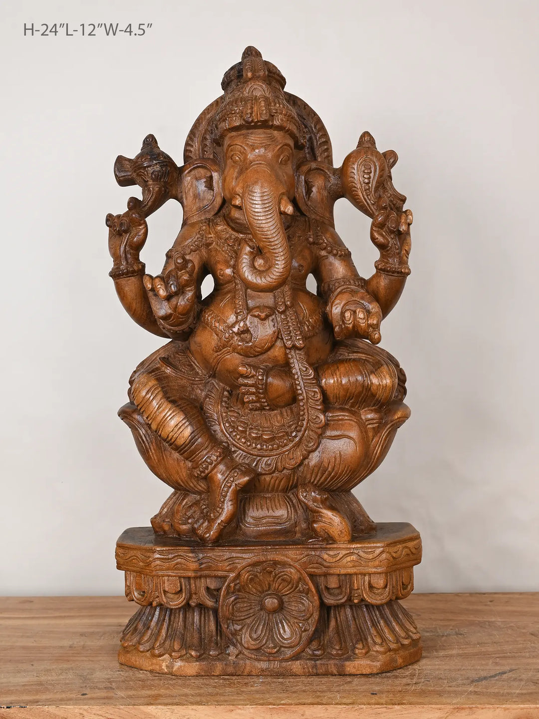 God Ganesha wooden statue