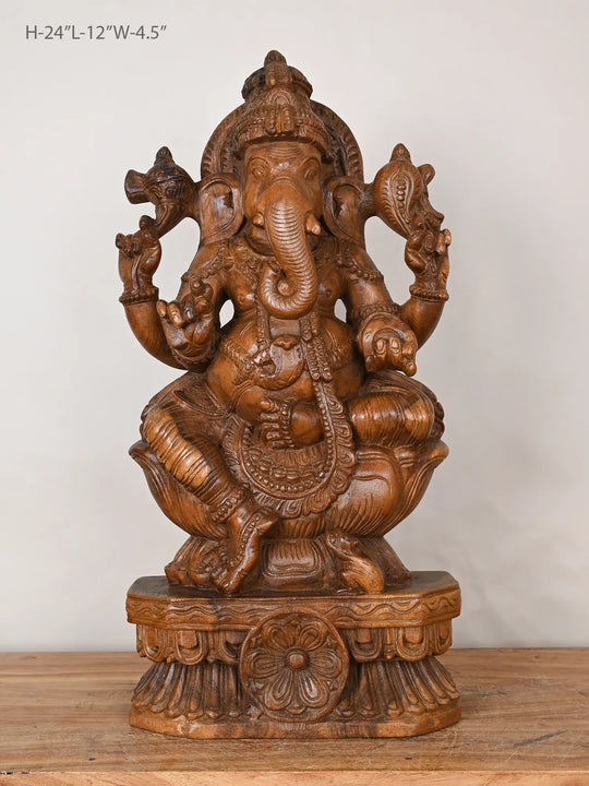 God Ganesha wooden statue