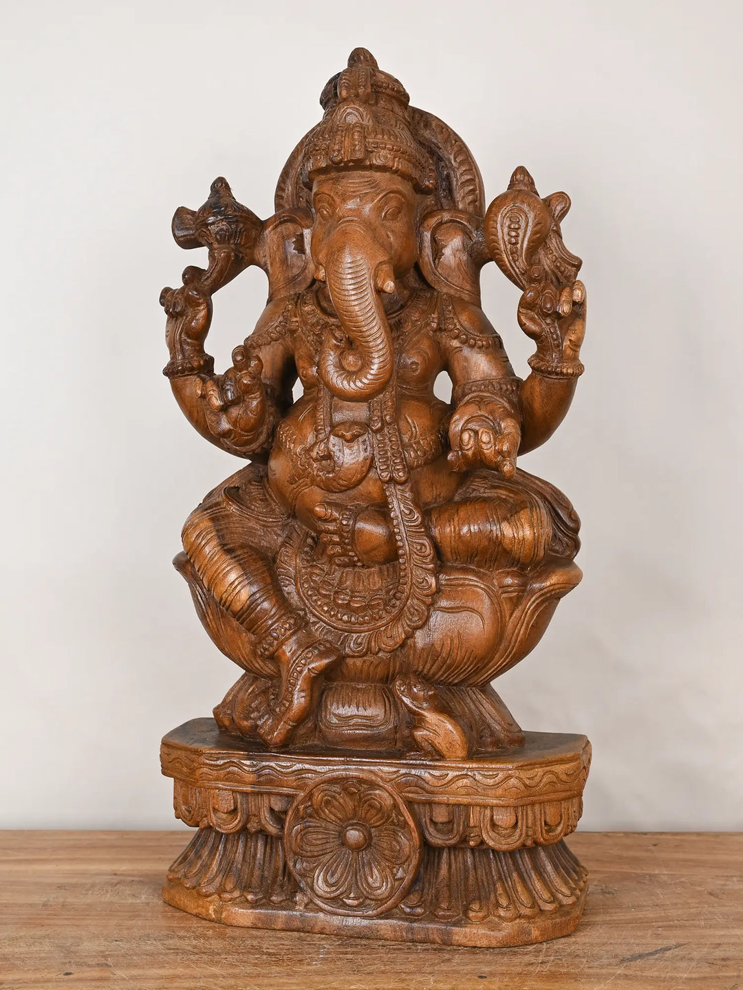 God Ganesha wooden statue