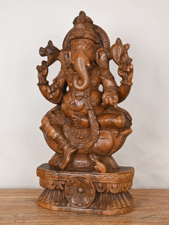 God Ganesha wooden statue