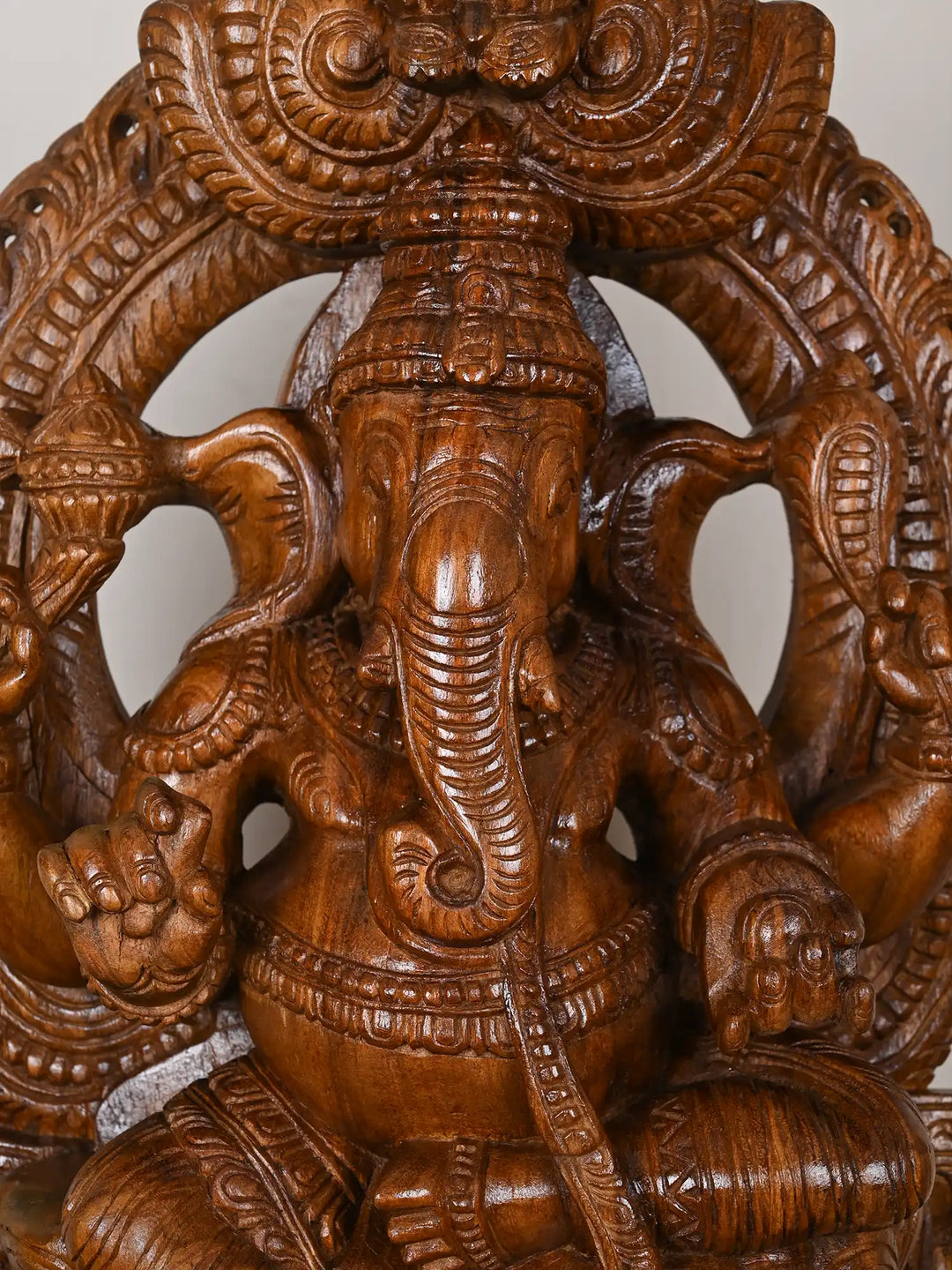 Arch Lord Mahaganapati Statue With His Vahana 24"