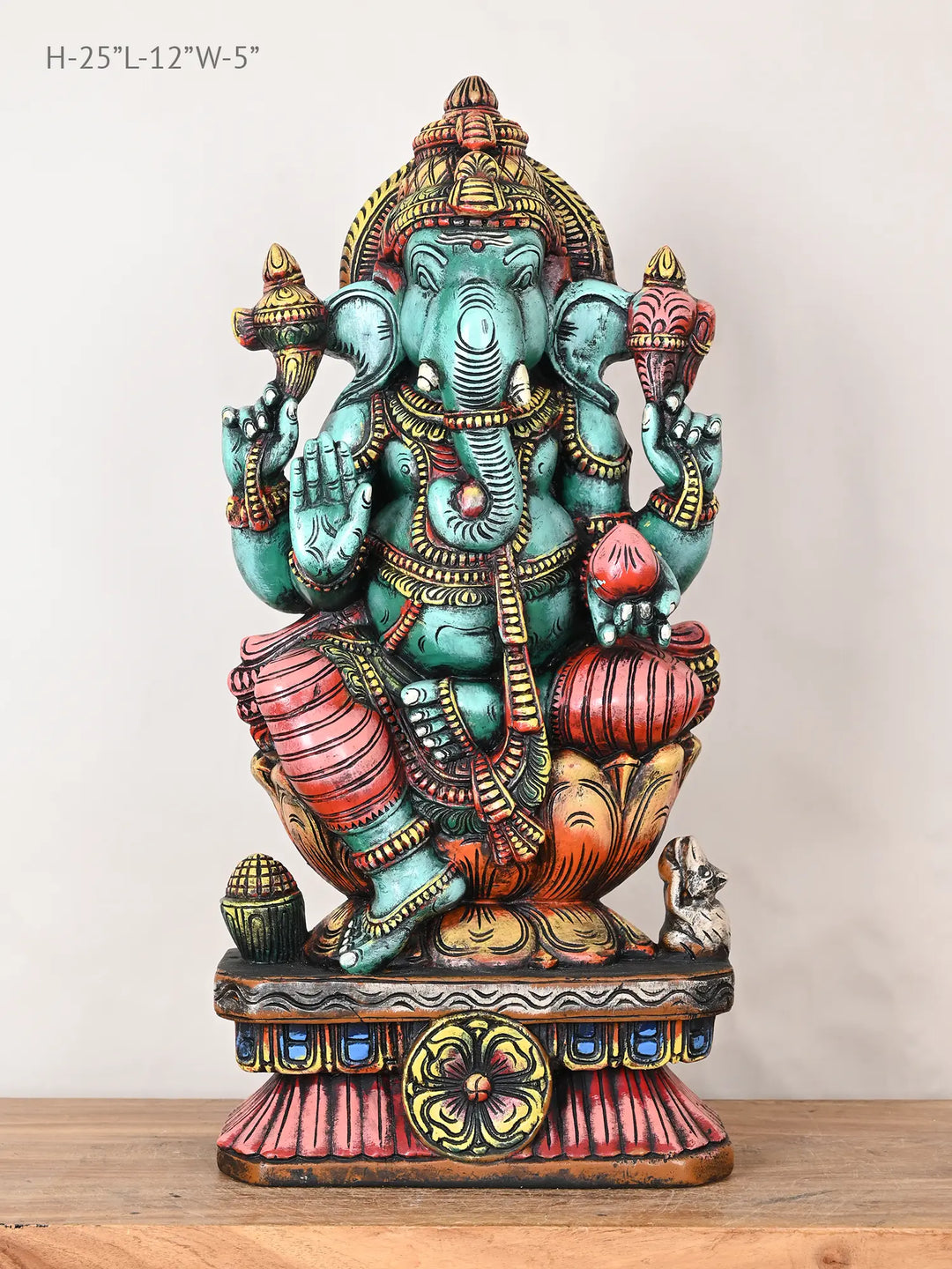Lord Ganapathi wooden statue