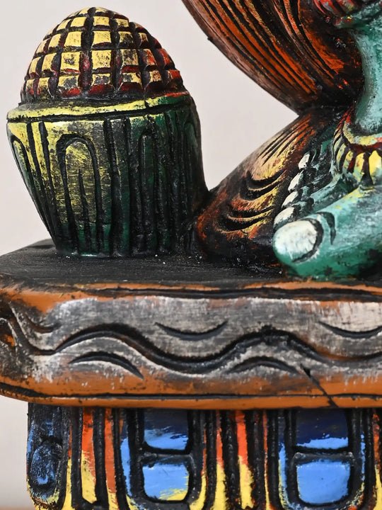 Majestic Lord Ganapati Sitting Gracefully on Lotus Base 25"