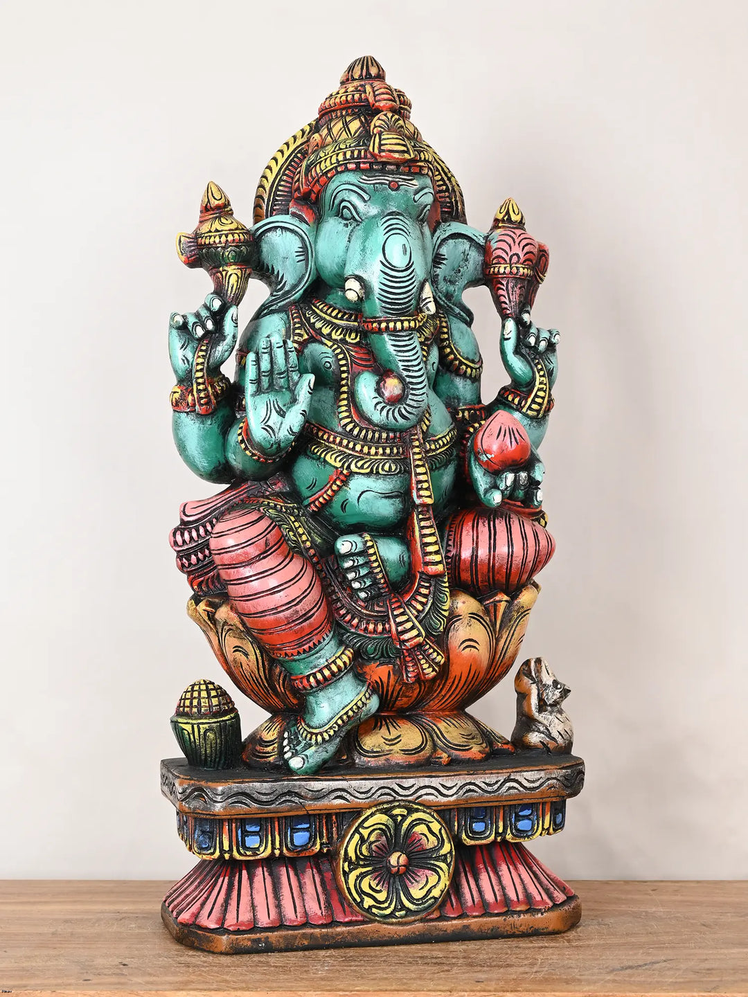 Lord Ganapathi wooden statue