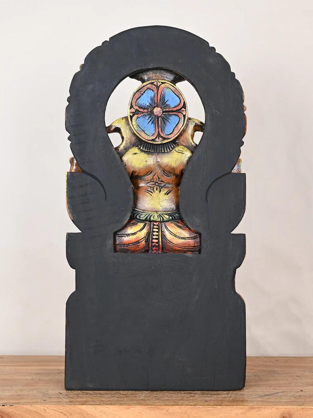 Hand-Painted Ganesha Idol with Ornate Arch Design 24"