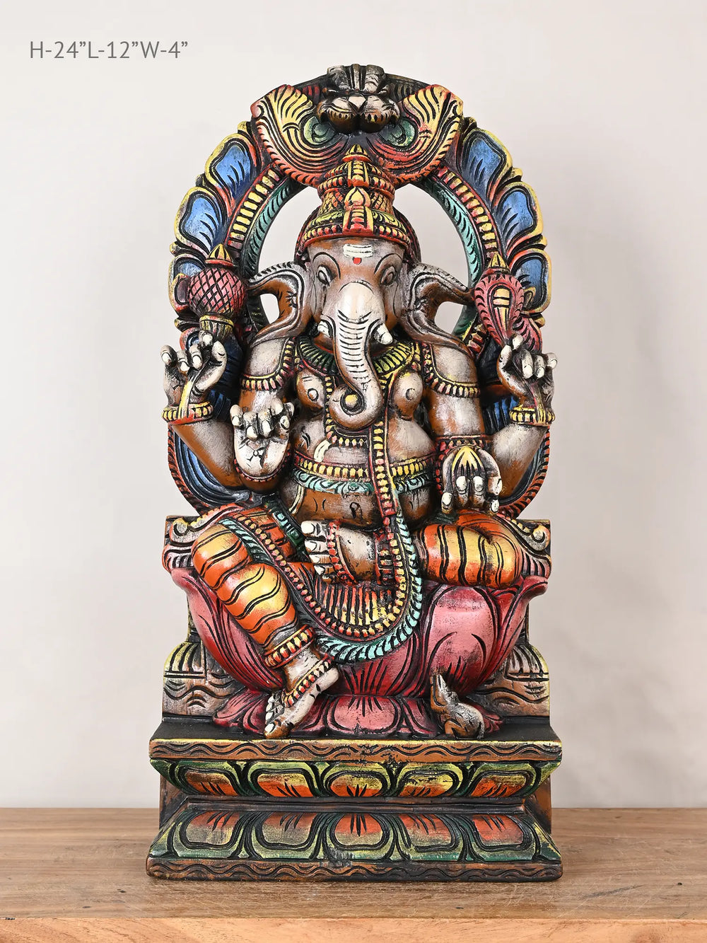 Lord Vinayaka wooden statue