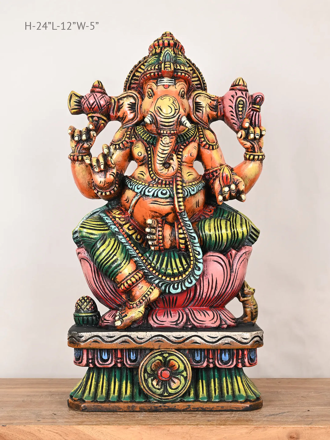 Lord Ganapathi wooden idol 