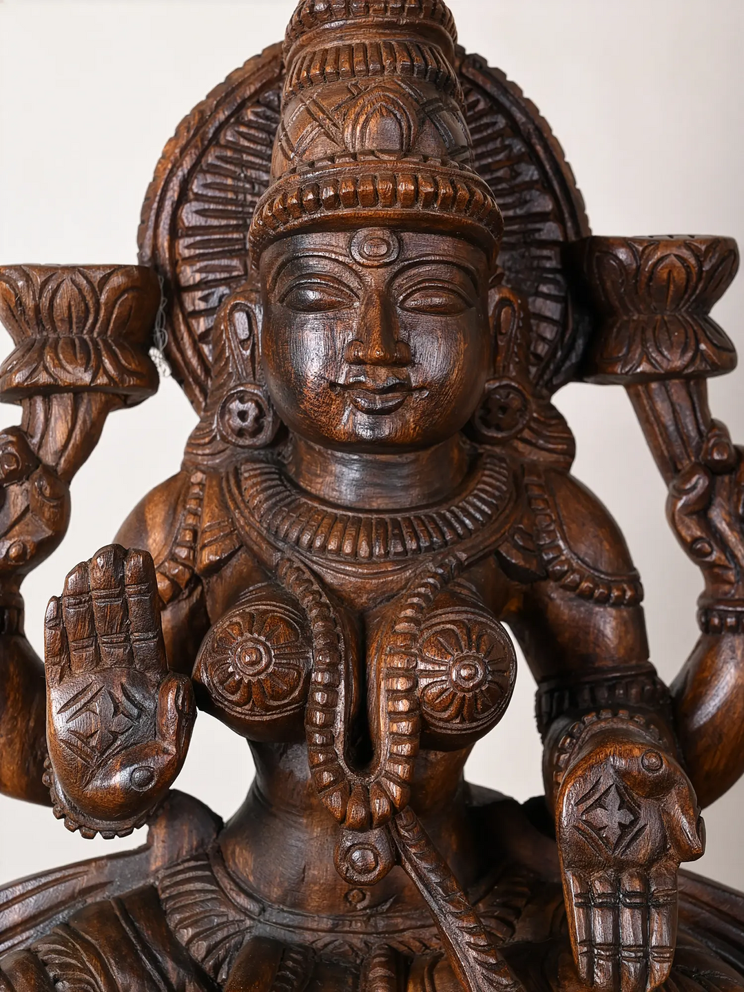 Elegant Lakshmi Idol on lotus base 24"