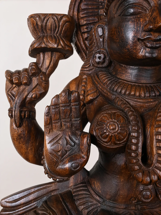 Elegant Lakshmi Idol on lotus base 24"