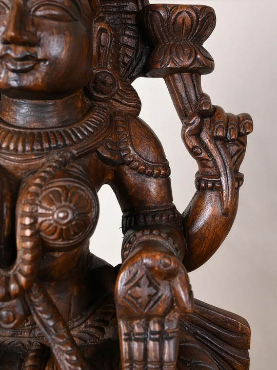 Elegant Lakshmi Idol on lotus base 24"