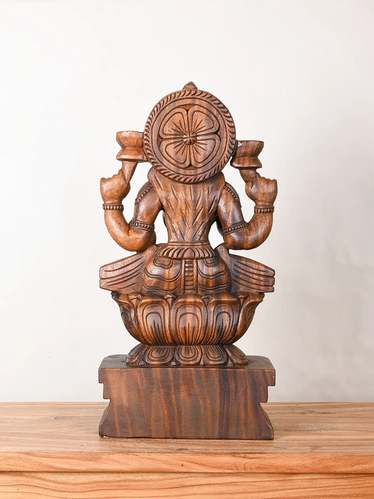 Elegant Lakshmi Idol on lotus base 24"