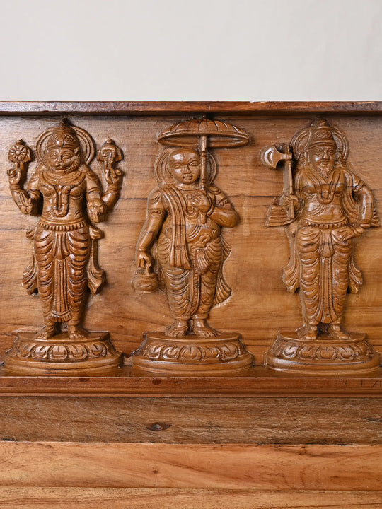 Wooden Vishnu Dashavatara (Ten Avatars) Carved Panel(TEAK WOOD)
