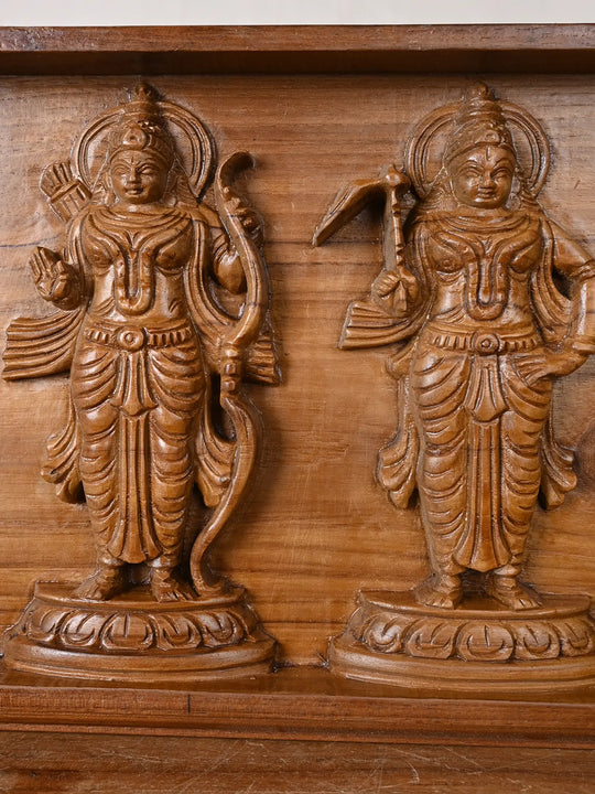 Wooden Vishnu Dashavatara (Ten Avatars) Carved Panel(TEAK WOOD)