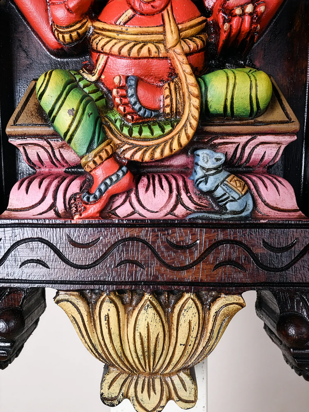 Lord Ganesha Wooden Wall Art Panel 18"