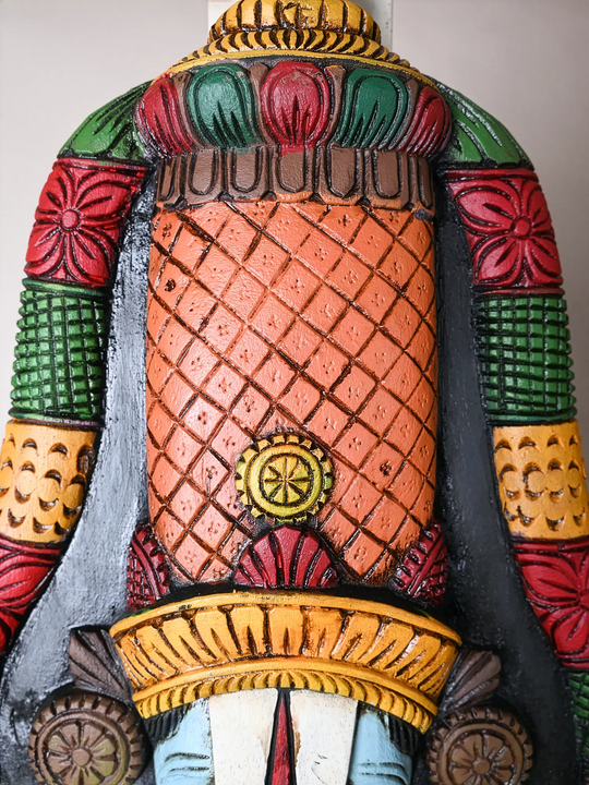 Wooden Tirupati Balaji Wall mount 18"