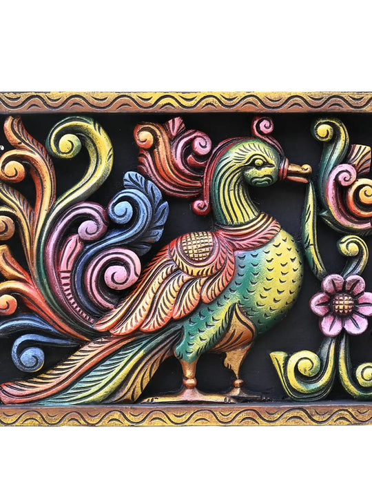 Mayura Gajalakshmi Decorative Wooden Panel 36"