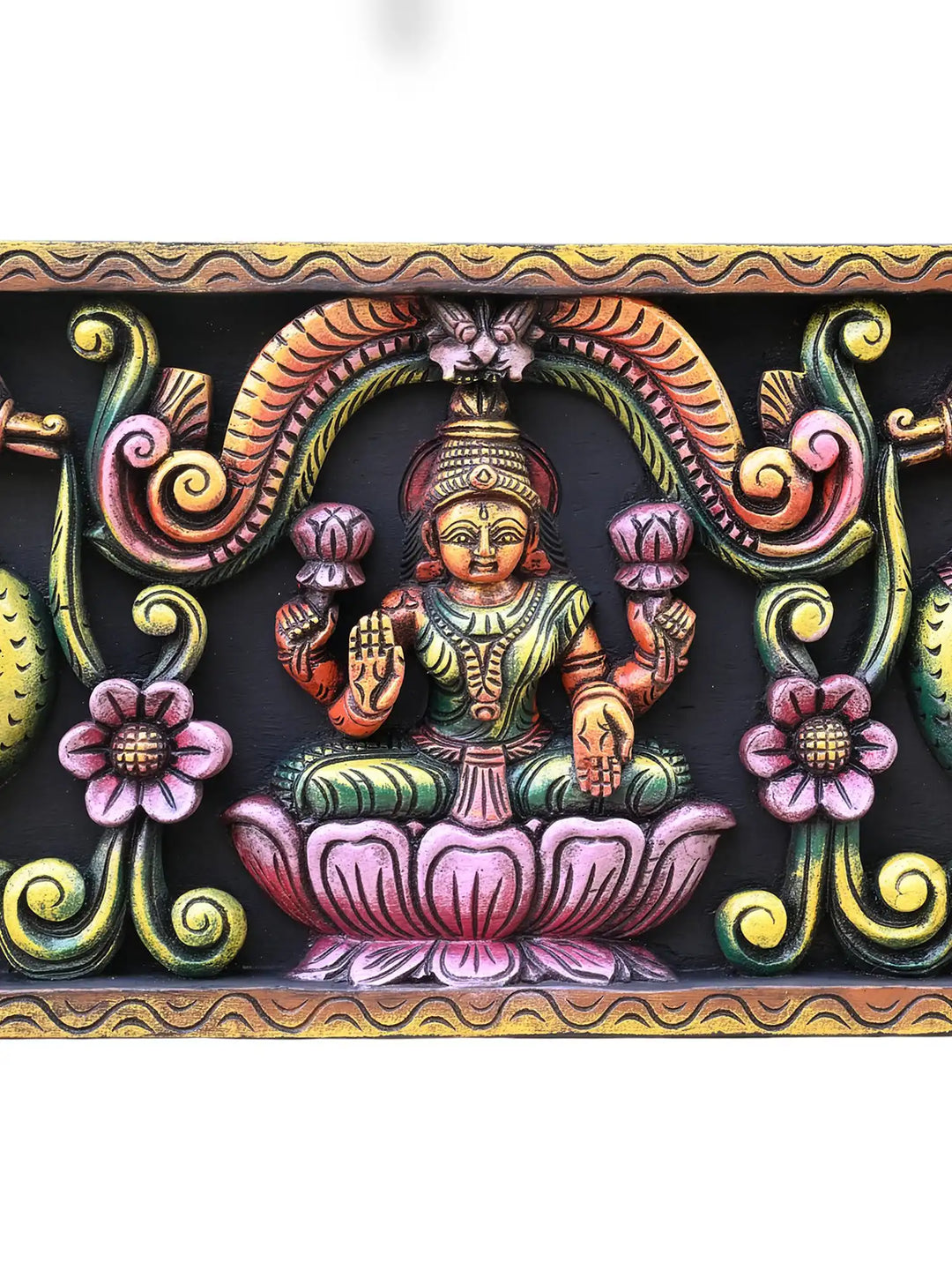 Mayura Gajalakshmi Decorative Wooden Panel 36"