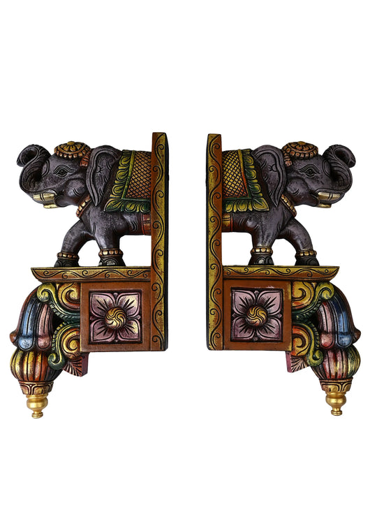 Wooden elephants brackets