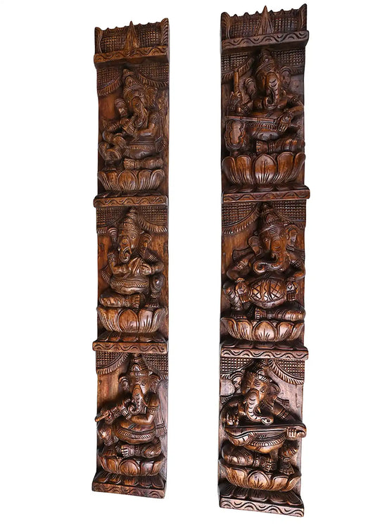 wooden vertical panel of Musical vinayaga 