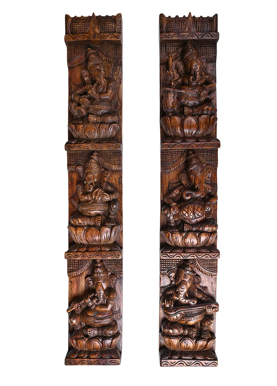 wooden vertical panel of Musical vinayaga 