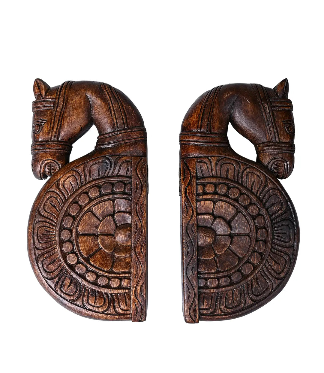 Wooden Horse Wall Corbel Pair