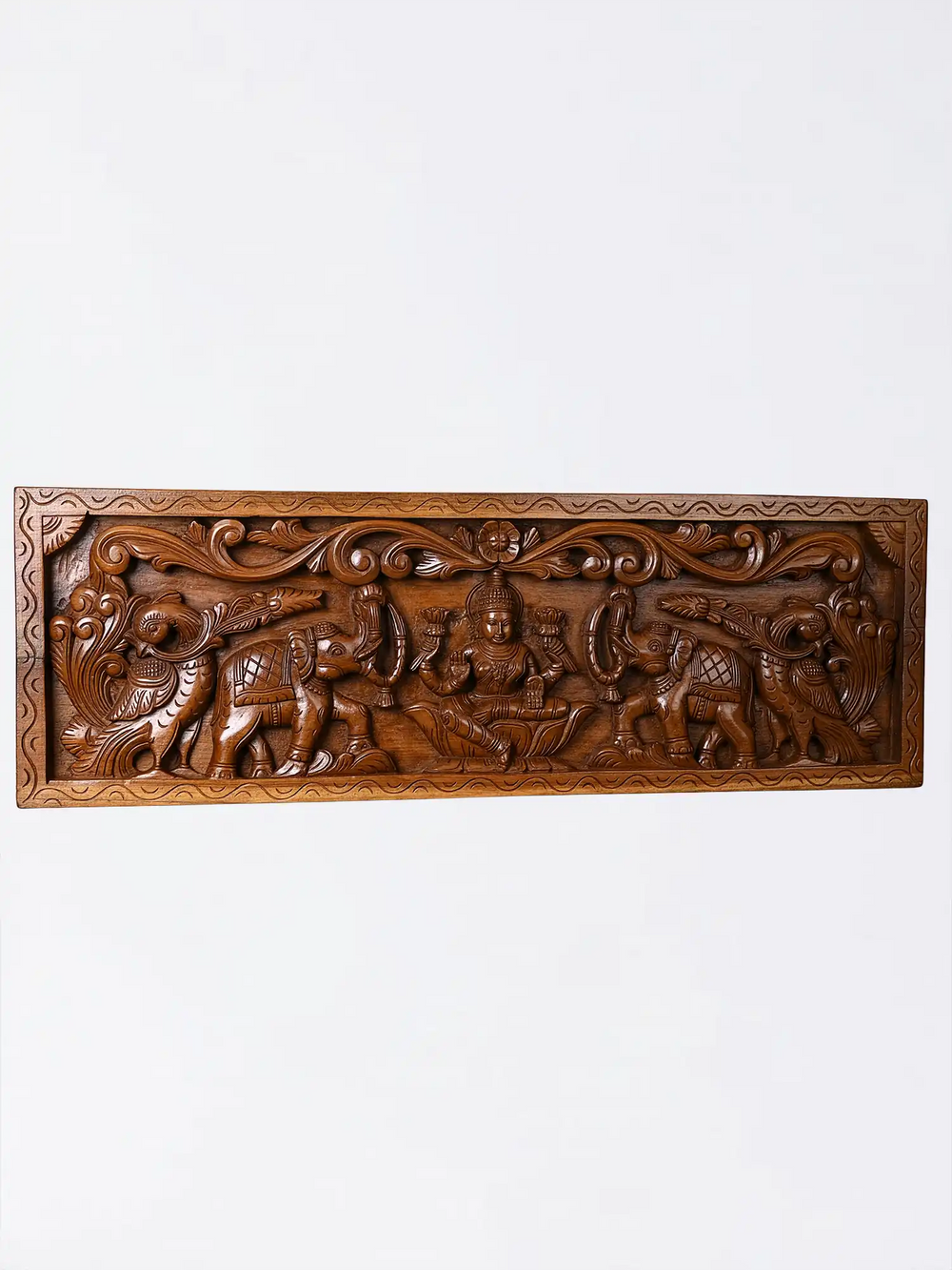 Wooden Decoratives Of Gajalakshmi Wall Hanging