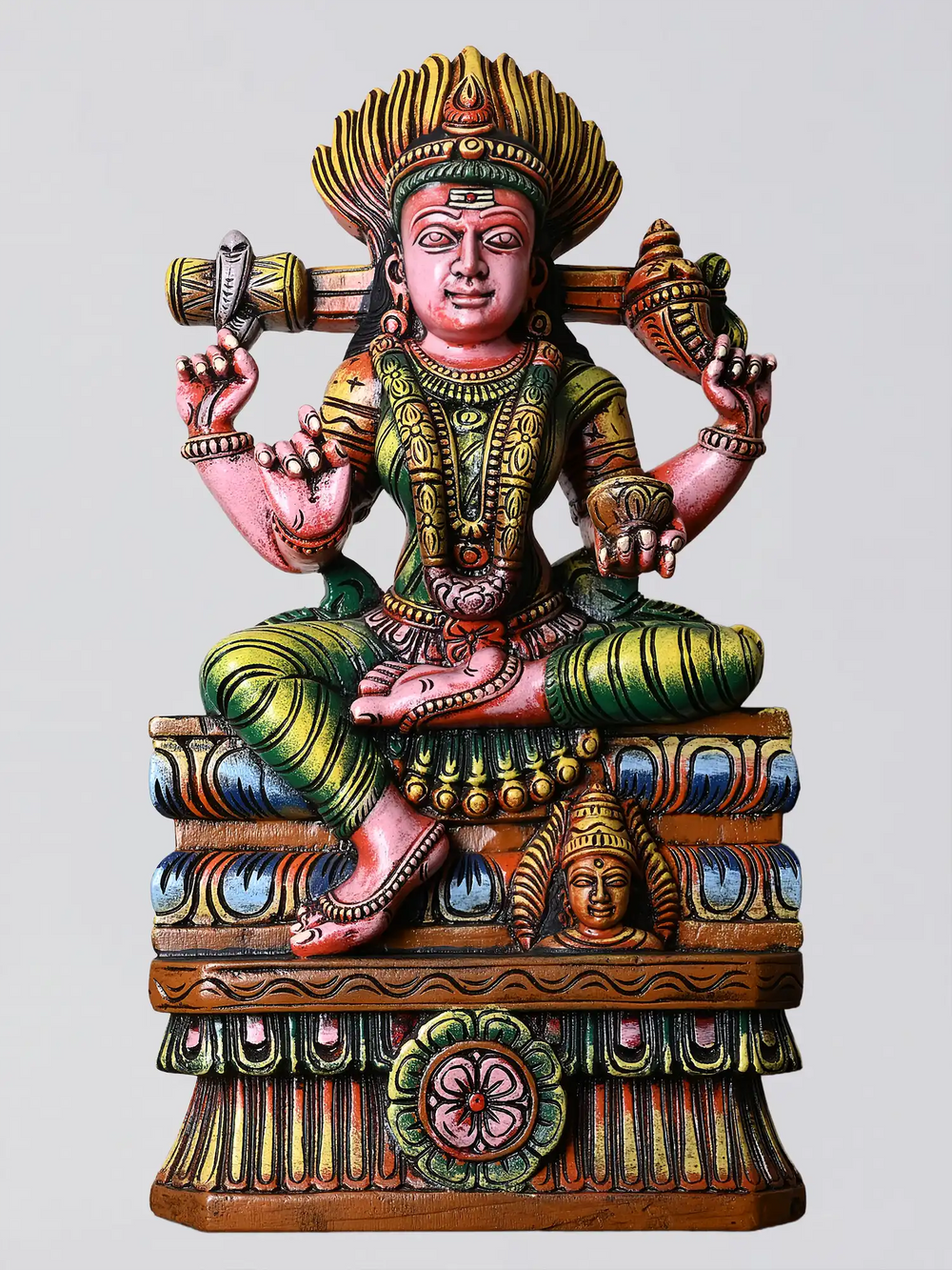 2 ft Wooden Handmade Goddess Amman Idol
