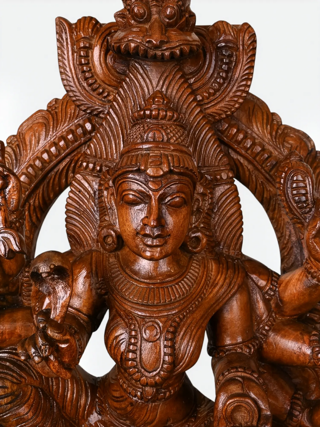Wooden Goddess Idol for Temple and Home.
