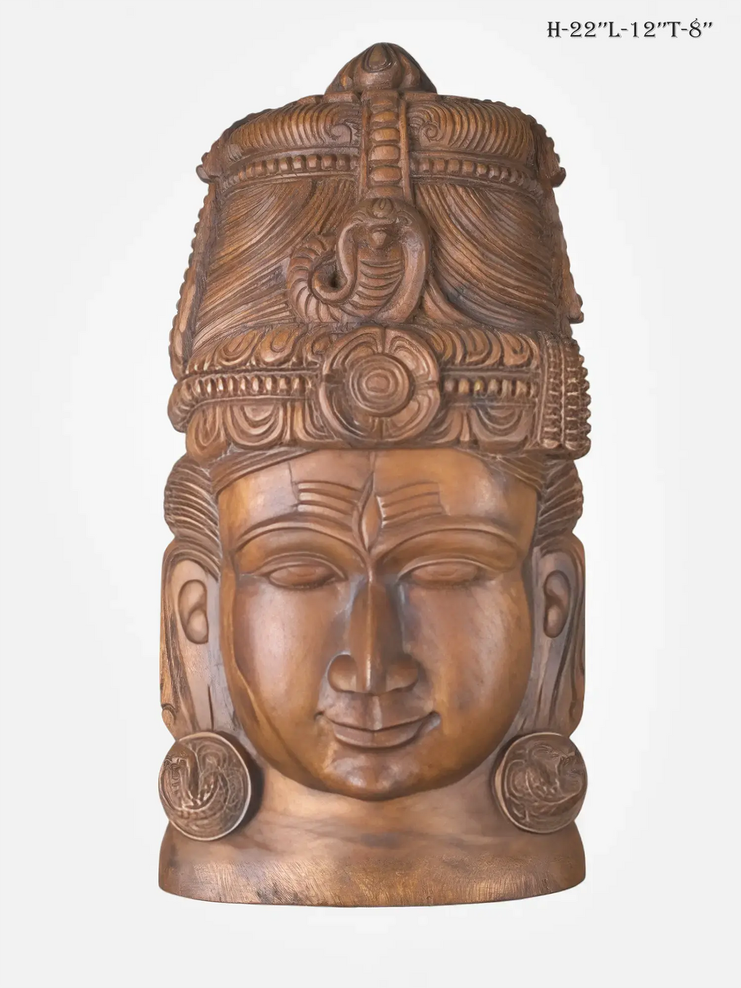 Hand Carved Shiva Face Sculpture