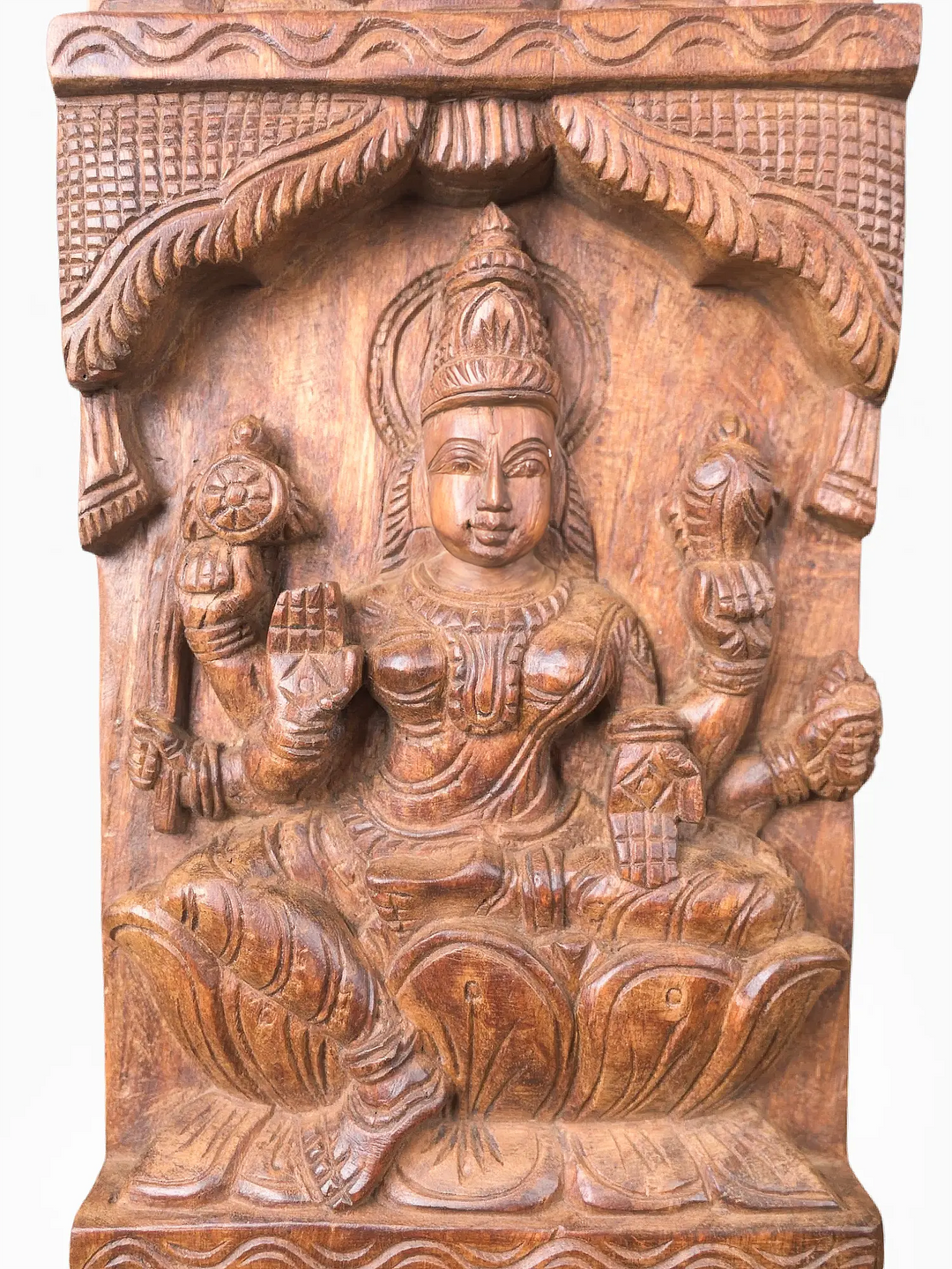 Premium Handcrafted Wooden Temple Wall Panel